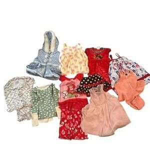 Toddler Clothing Bundle Lot Vest Dresses Pajamas Mad Sky 24M-2T